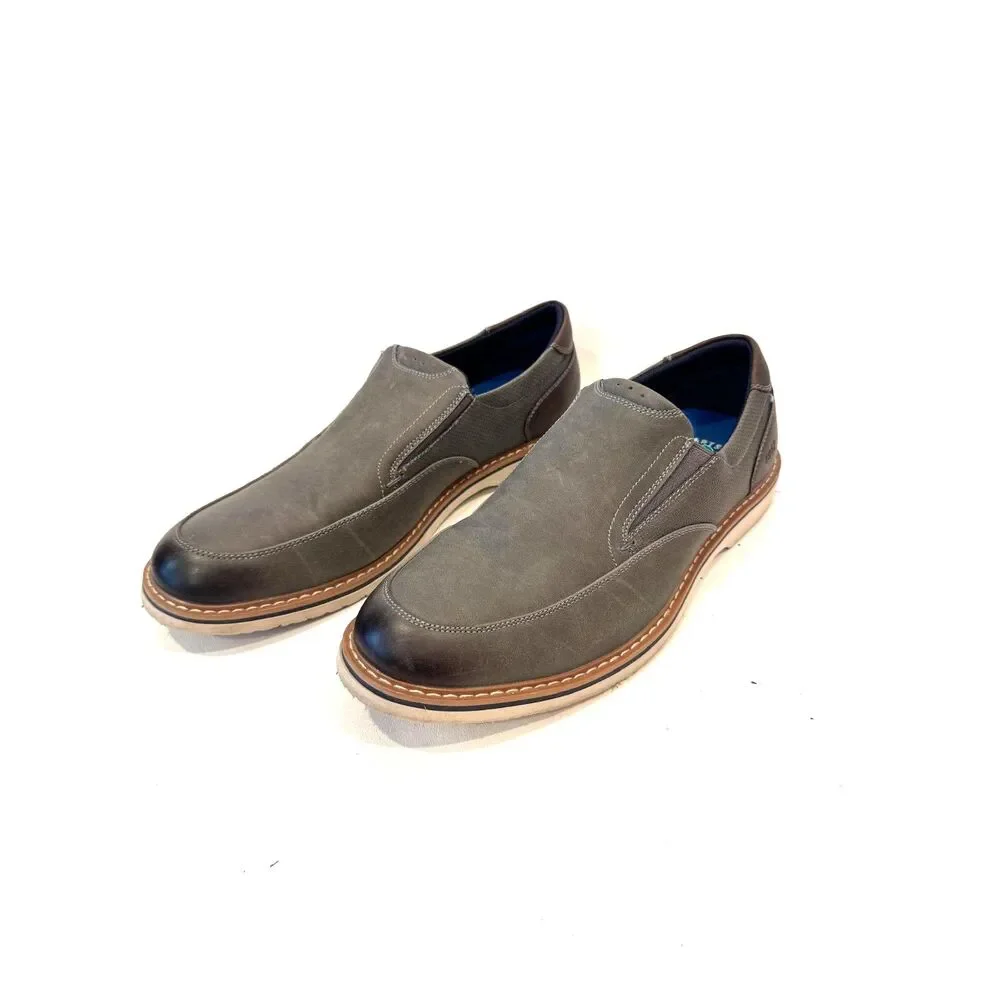 Nunn Bush Chase Grey Slip On Loafers Memory Foam Smartscent Size 8m